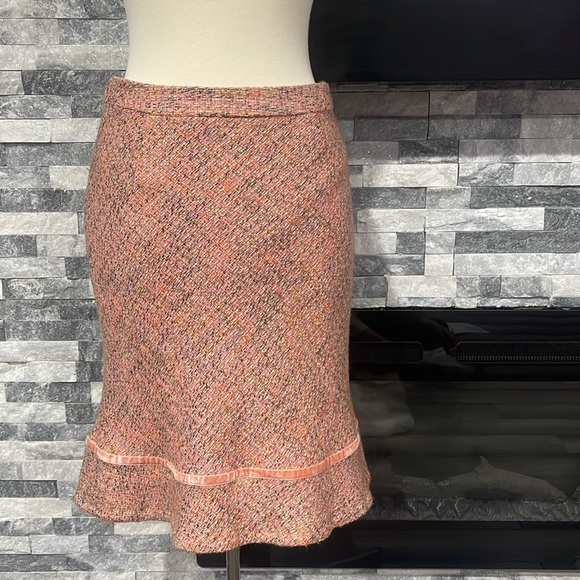 Gap Lined Wool Blend Pink A-Line Skirt, Size 2 - Picture 4 of 6